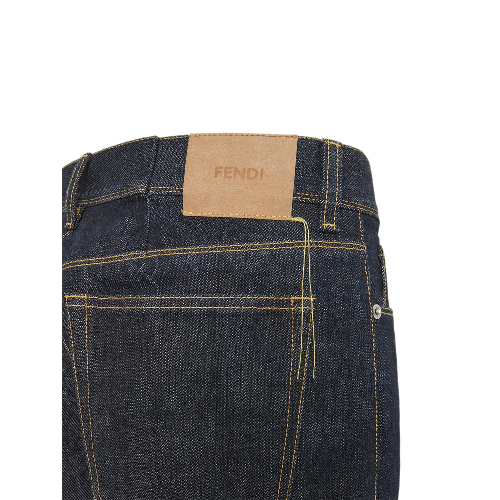Fendi Blue Trousers - Regular & Straight-Leg Trousers Men FENDI