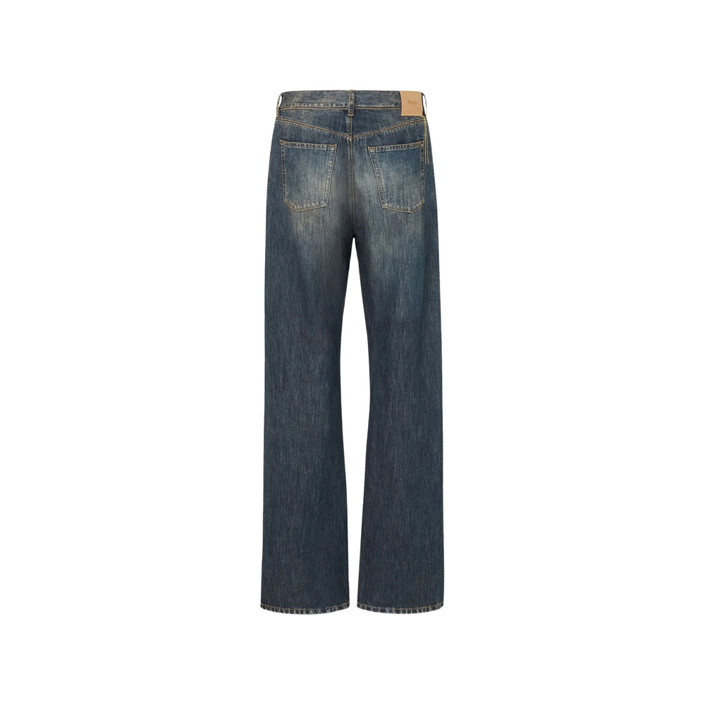 Fendi Blue Denim - Regular & Straight-Leg Jeans Men FENDI