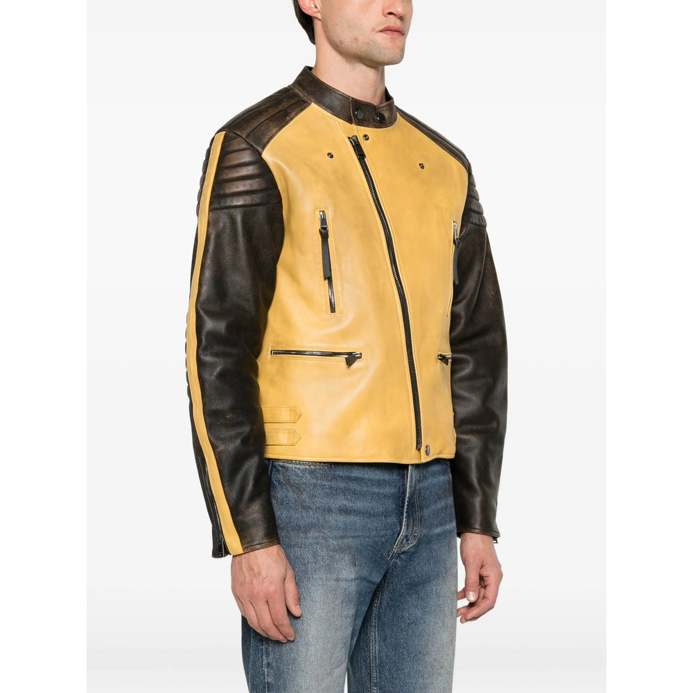 Fendi Yellow Jackets - Leather Jackets Men FENDI