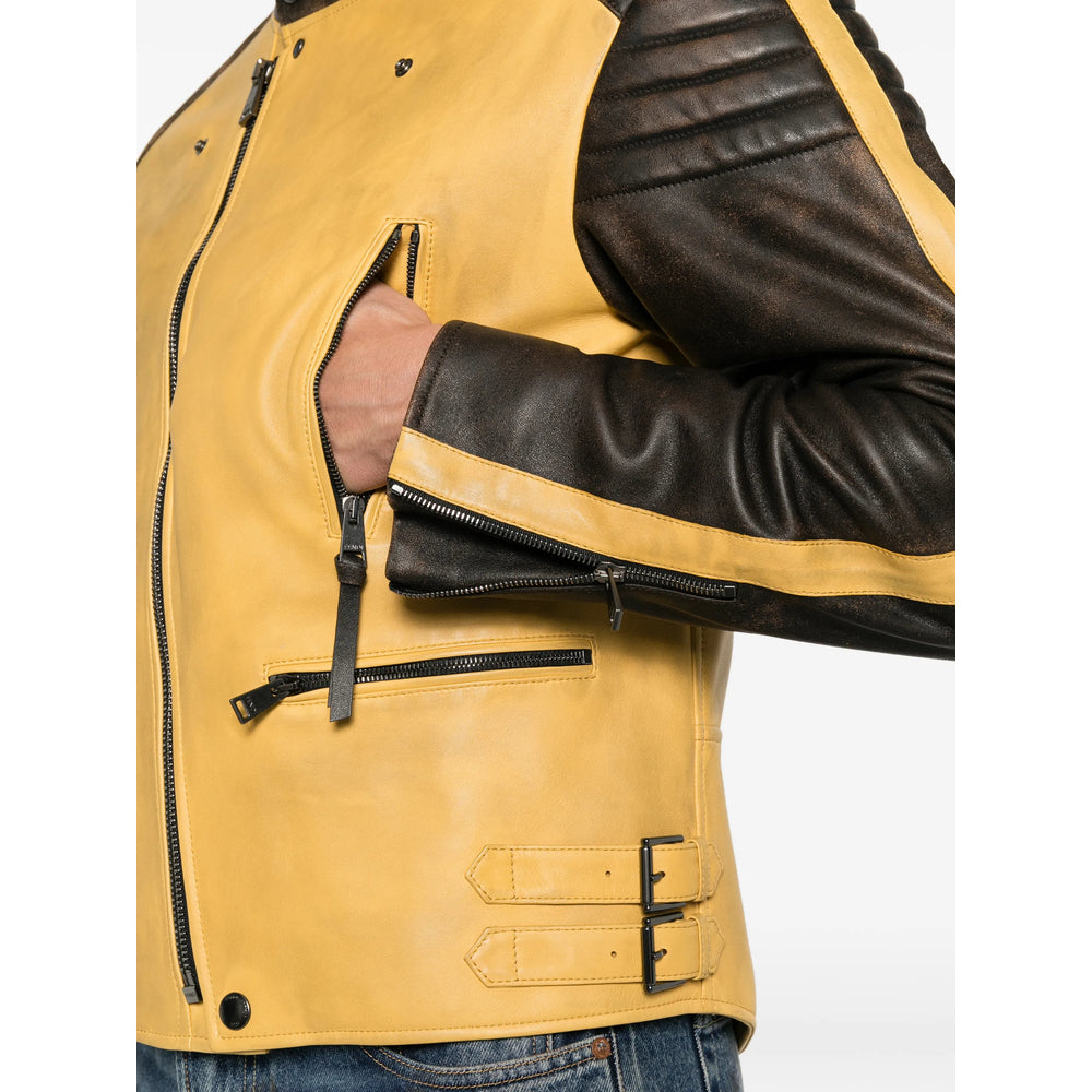 Fendi Yellow Jackets - Leather Jackets Men FENDI
