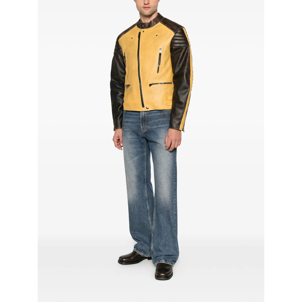 Fendi Yellow Jackets - Leather Jackets Men FENDI