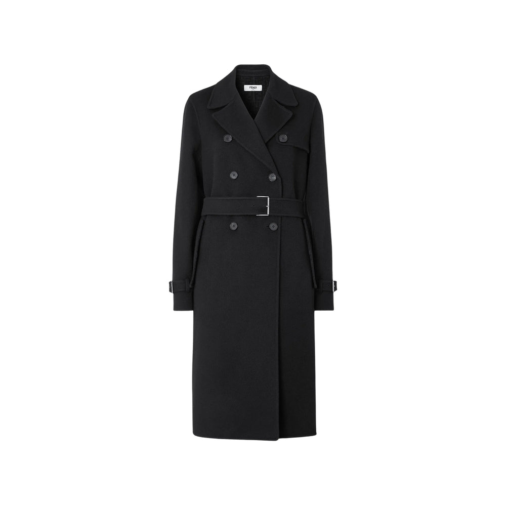 Fendi Black Coats - Double Breasted & Peacoats Women FENDI