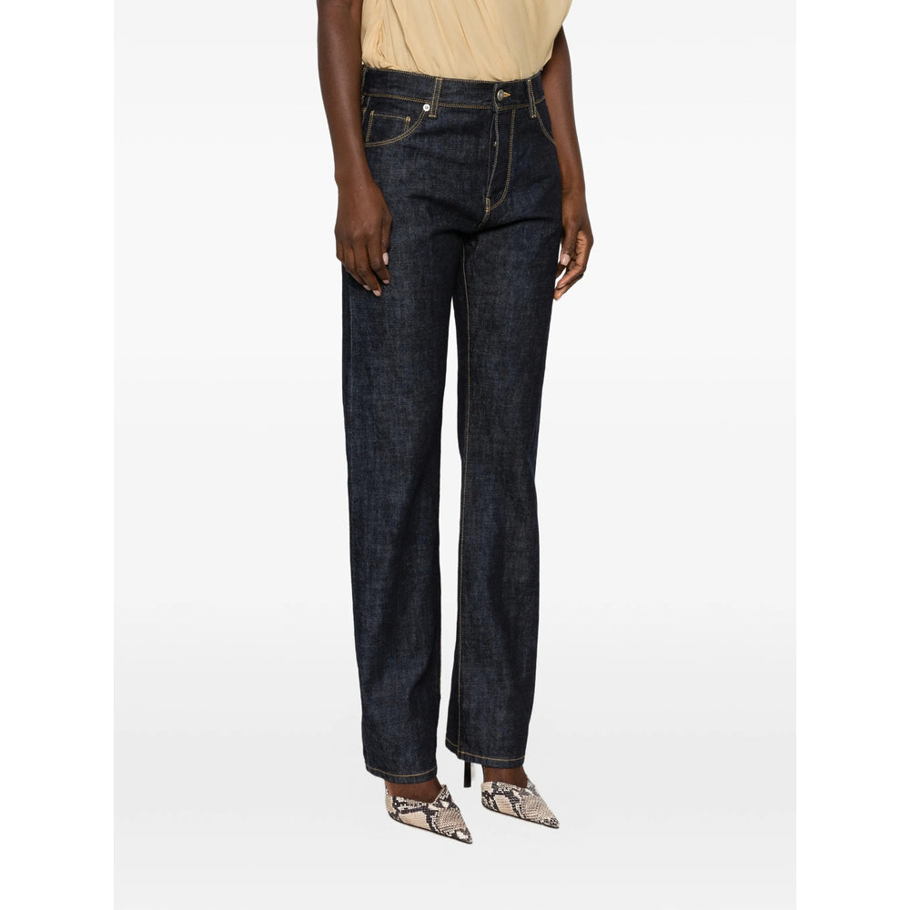 Fendi Blue Denim - Straight-Leg Jeans Women FENDI