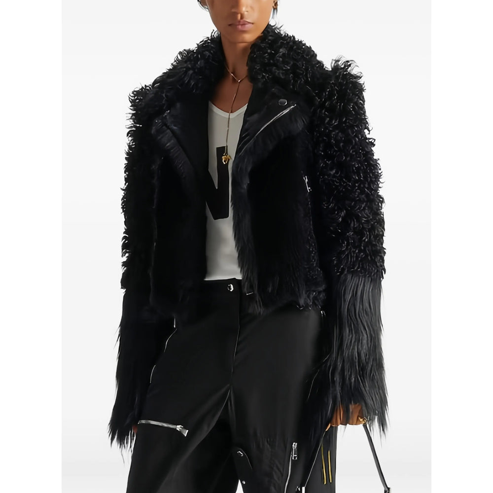 Fendi Black Jackets - Biker Jackets Women FENDI