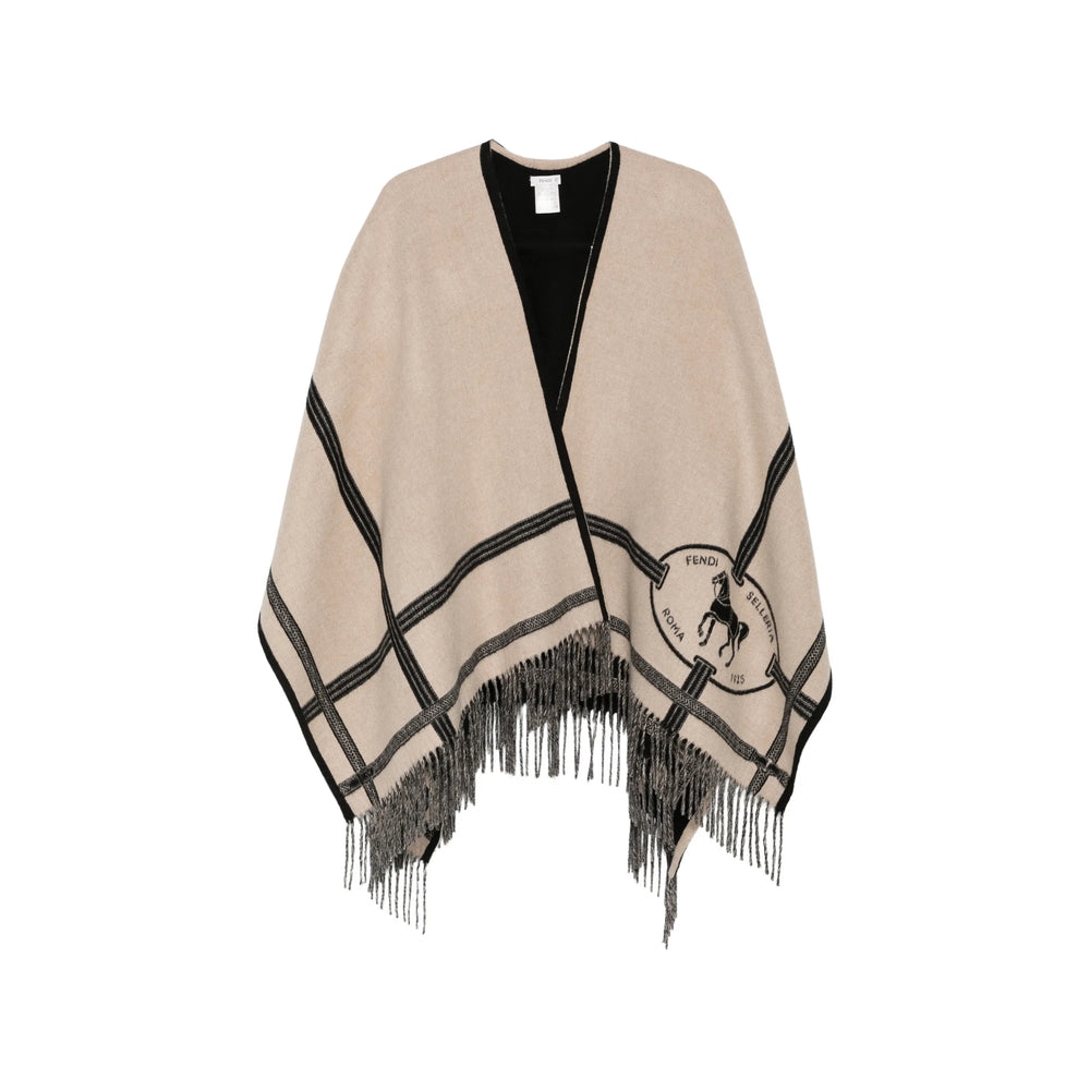 Fendi Neutrals Jackets - Capes & Ponchos Women FENDI