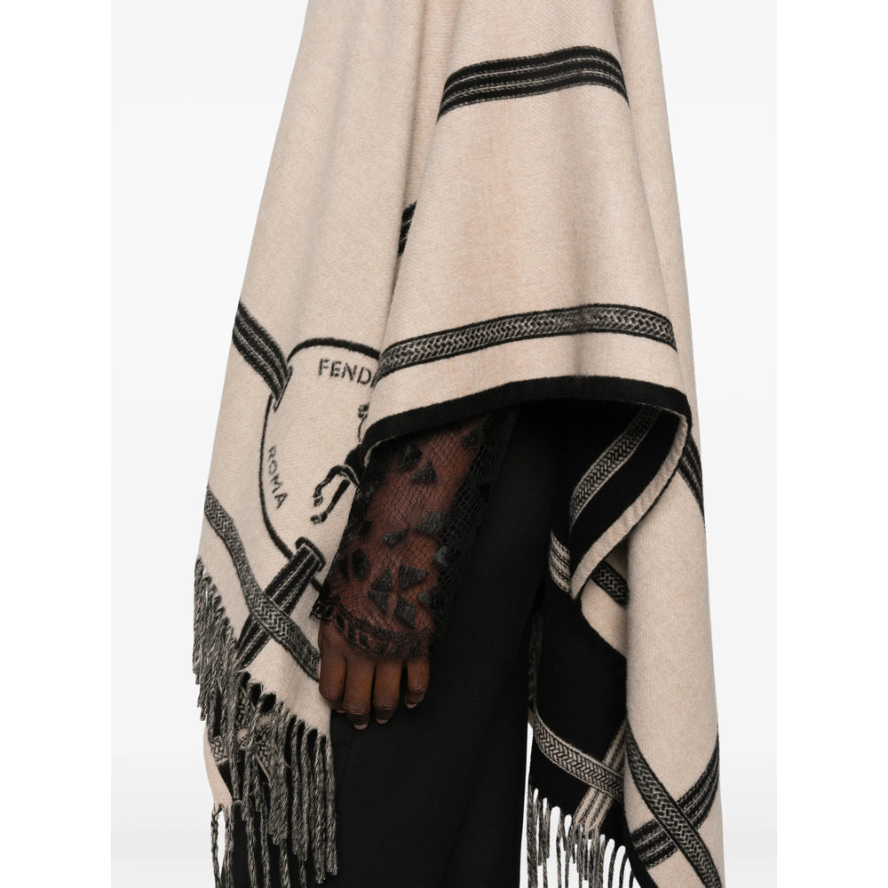 Fendi Neutrals Jackets - Capes & Ponchos Women FENDI