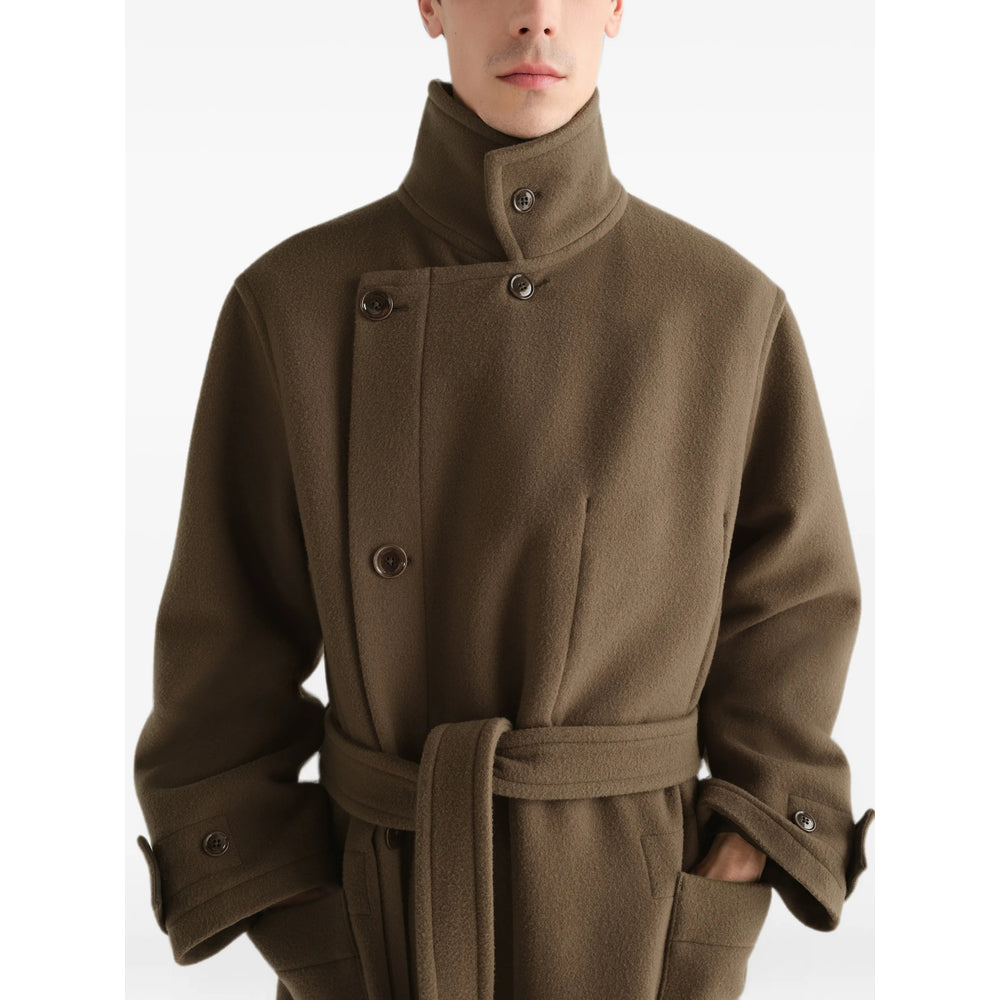 Lemaire Brown Coats - Double Breasted Coats Men LEMAIRE