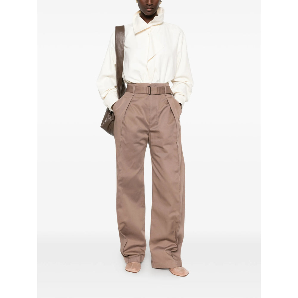 Lemaire Brown Trousers - High-Waisted Trousers Women LEMAIRE