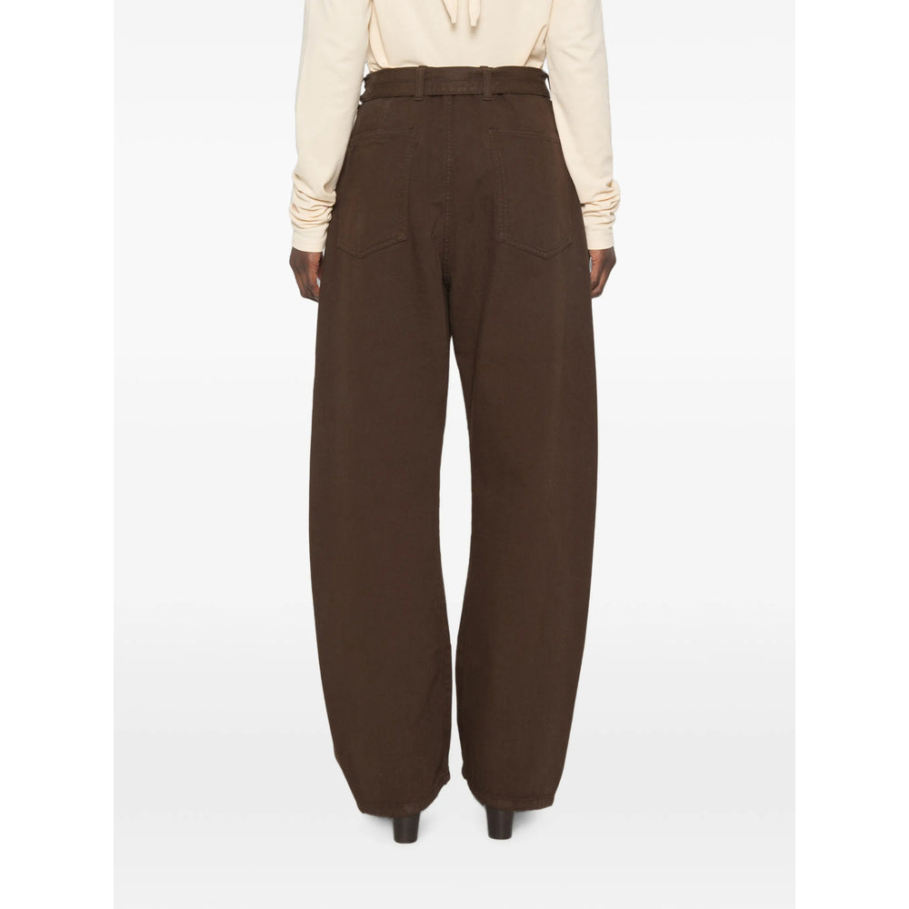 Lemaire Brown Denim - Wide-Leg Jeans Women LEMAIRE