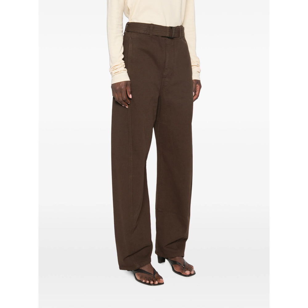 Lemaire Brown Denim - Wide-Leg Jeans Women LEMAIRE