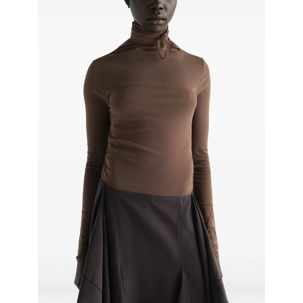 Lemaire Brown Tops Women LEMAIRE