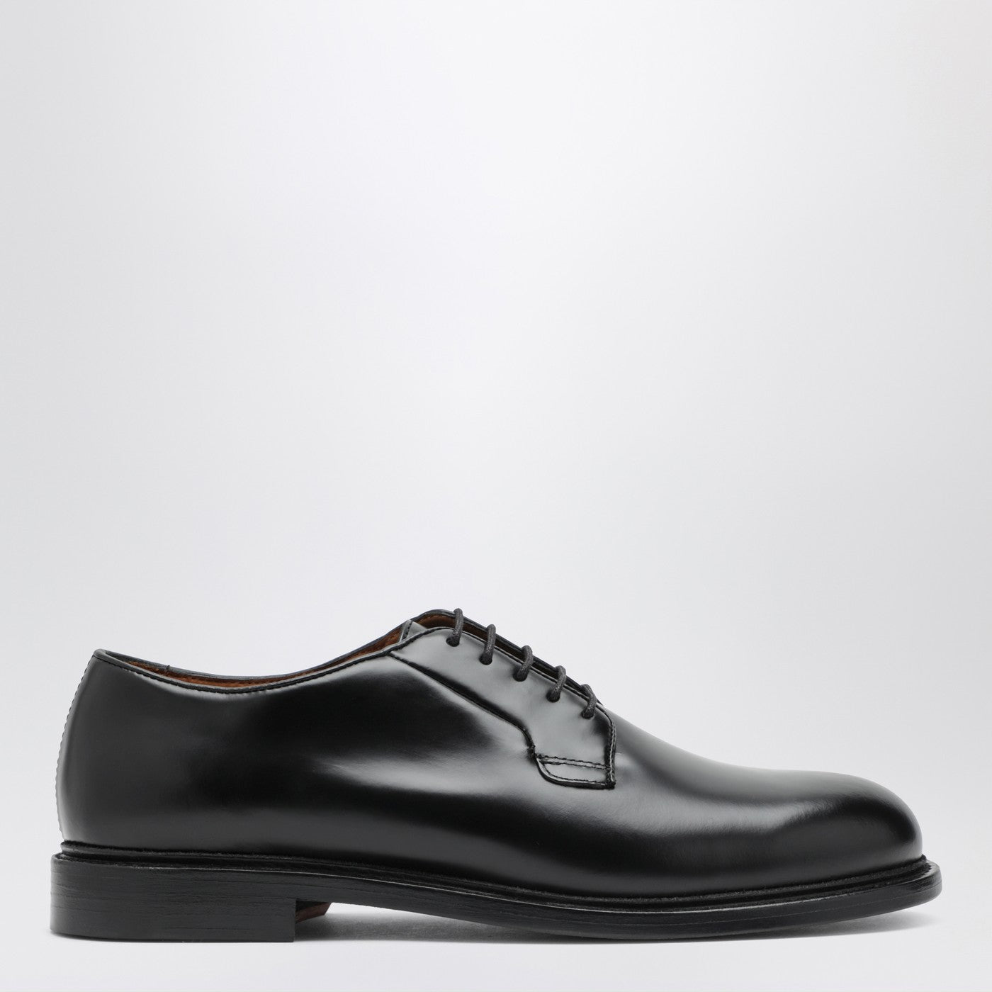 Sebago Black Milton Gyw Derby Shoes In Leather Men Sebago