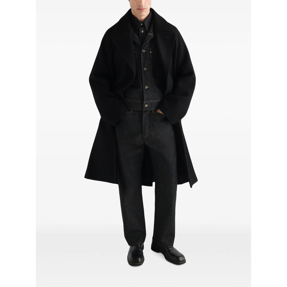 Lemaire Black Coats - Single Breasted Coats Men LEMAIRE