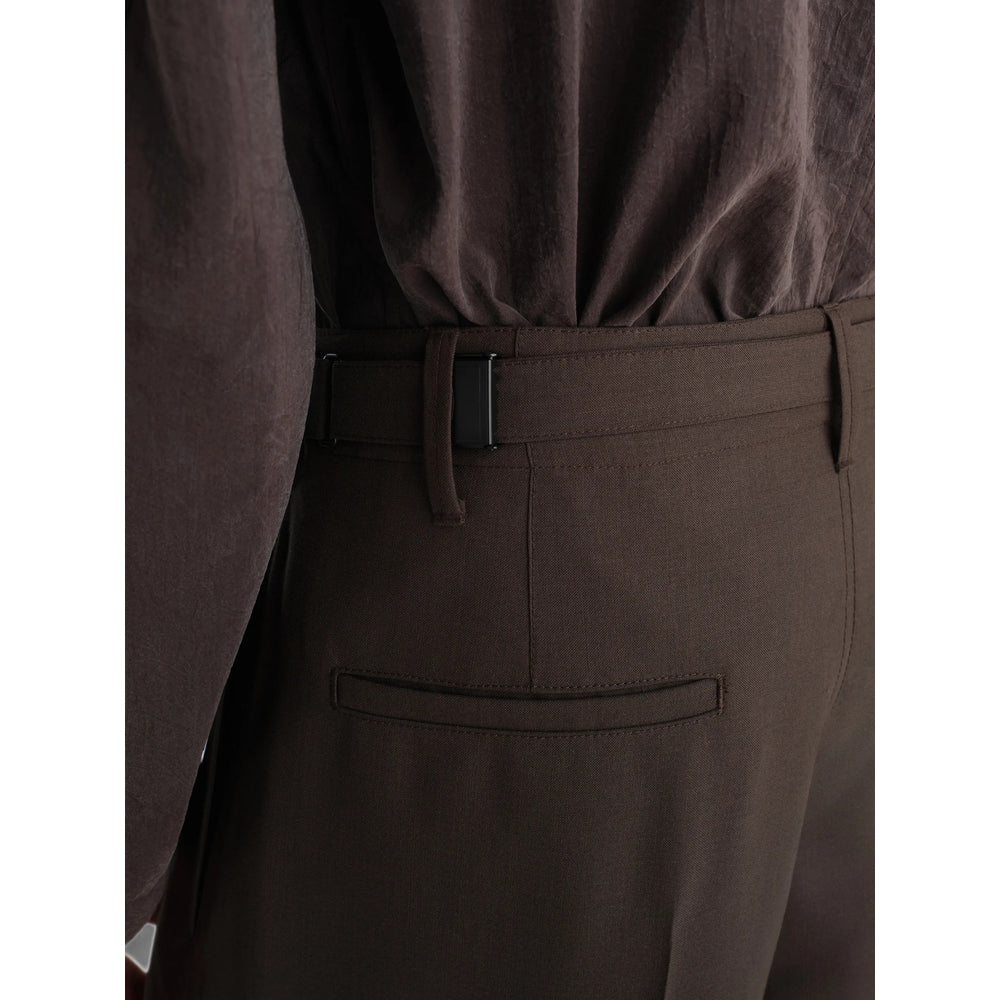 Lemaire Brown Trousers - Tailored Trousers Men LEMAIRE