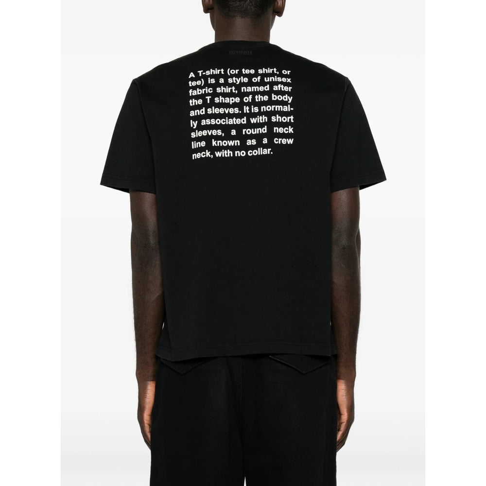Vetements Black T-Shirts & Vests Men VETEMENTS