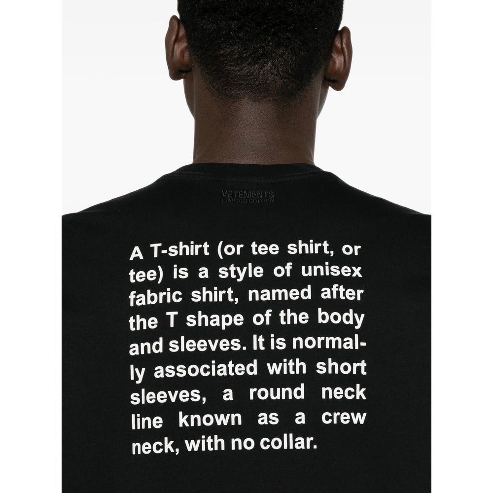 Vetements Black T-Shirts & Vests Men VETEMENTS
