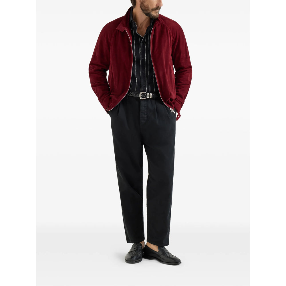 Brunello Cucinelli Red Jackets - Leather Jackets Men BRUNELLO CUCINELLI