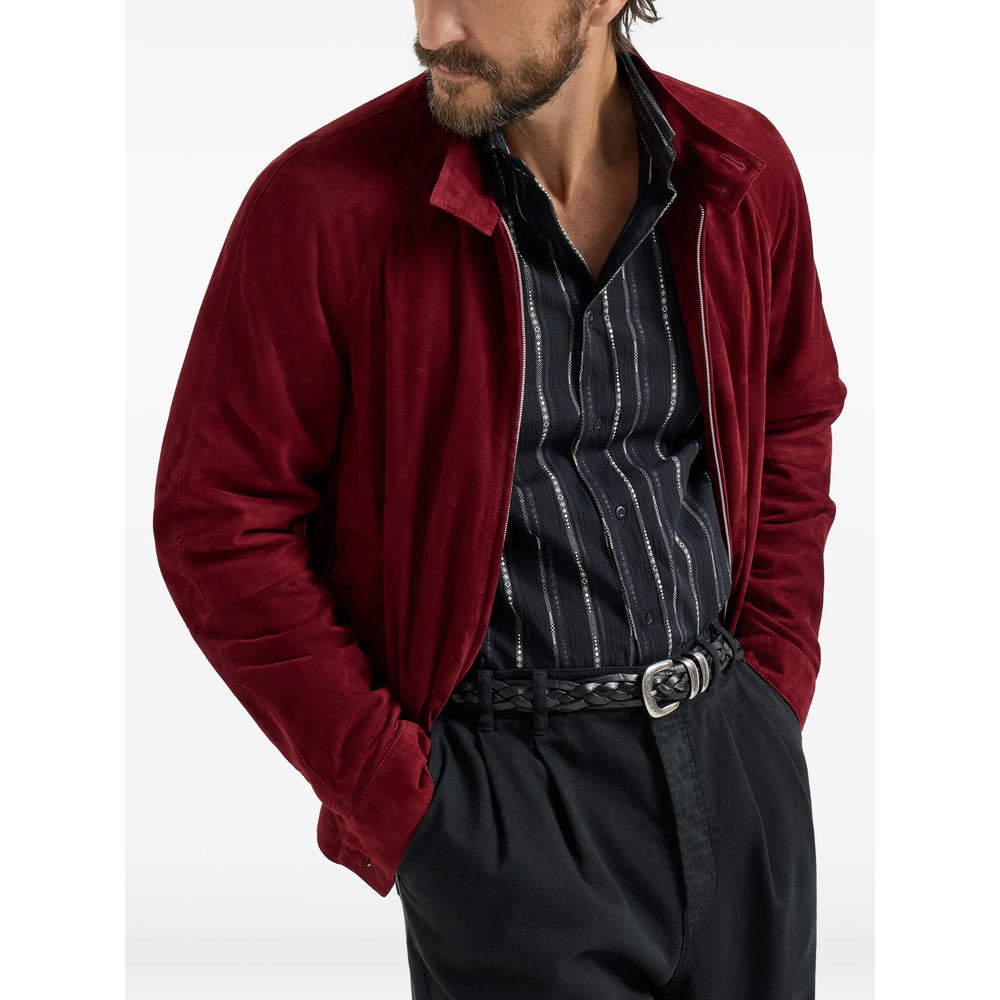 Brunello Cucinelli Red Jackets - Leather Jackets Men BRUNELLO CUCINELLI
