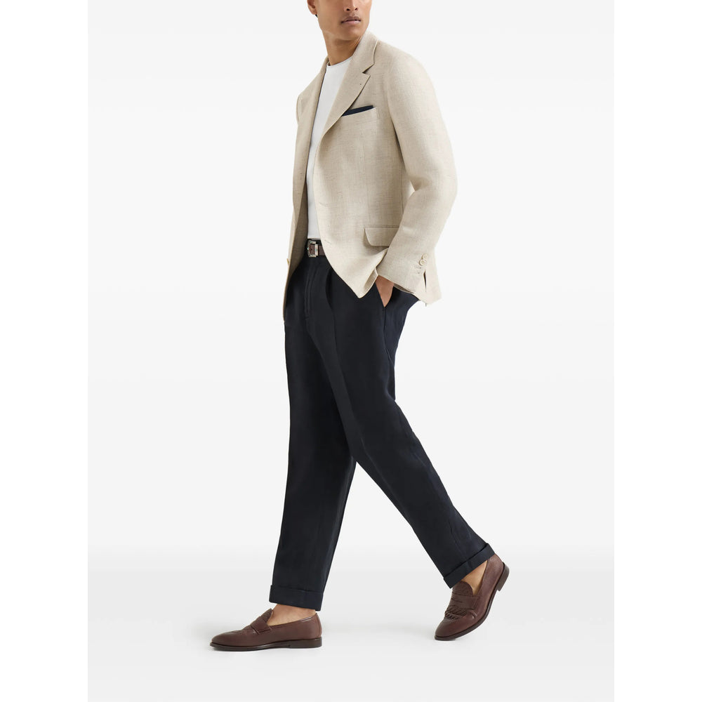 Brunello Cucinelli Blue Trousers - Tailored Trousers Men BRUNELLO CUCINELLI