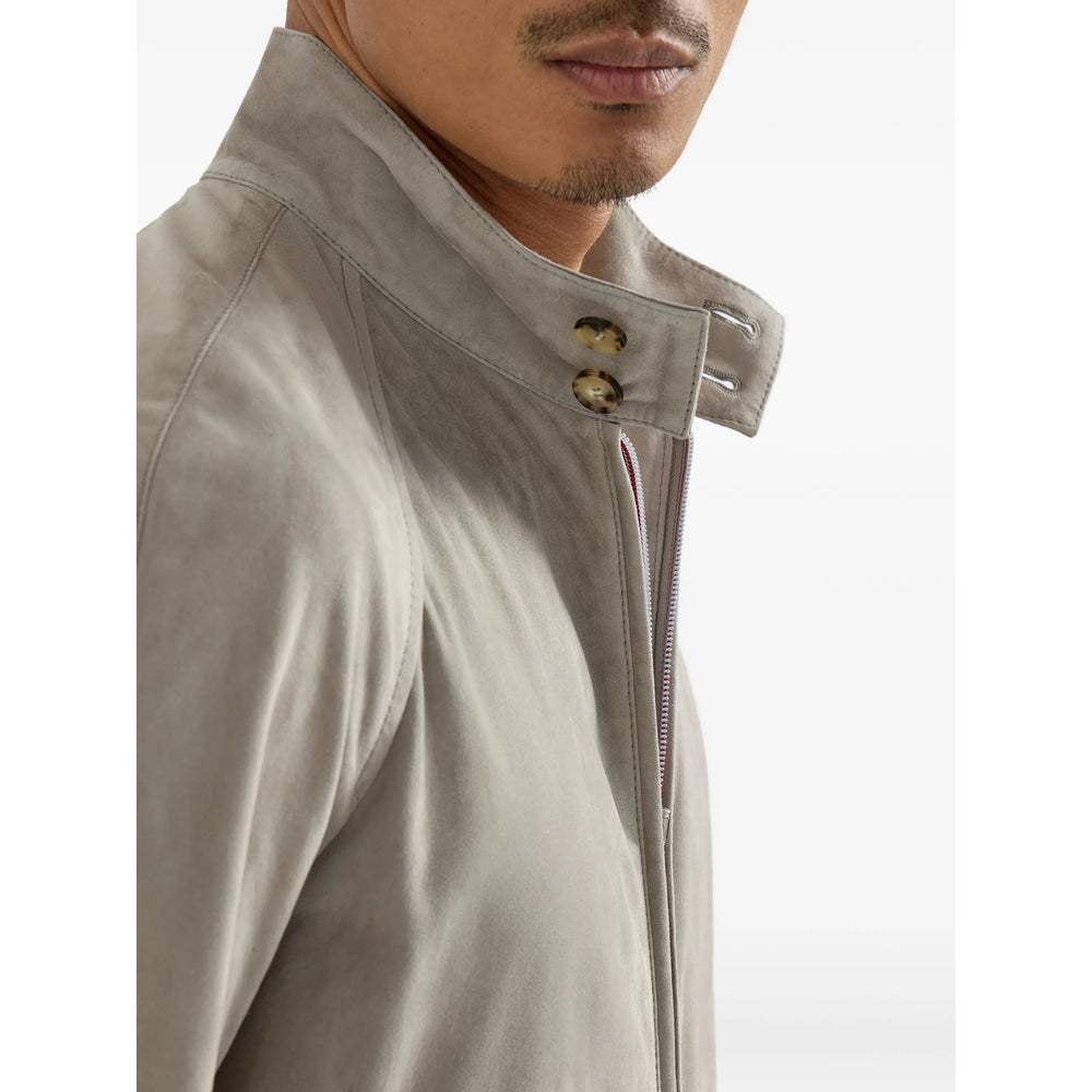 Brunello Cucinelli Neutrals Jackets - Leather Jackets Men BRUNELLO CUCINELLI