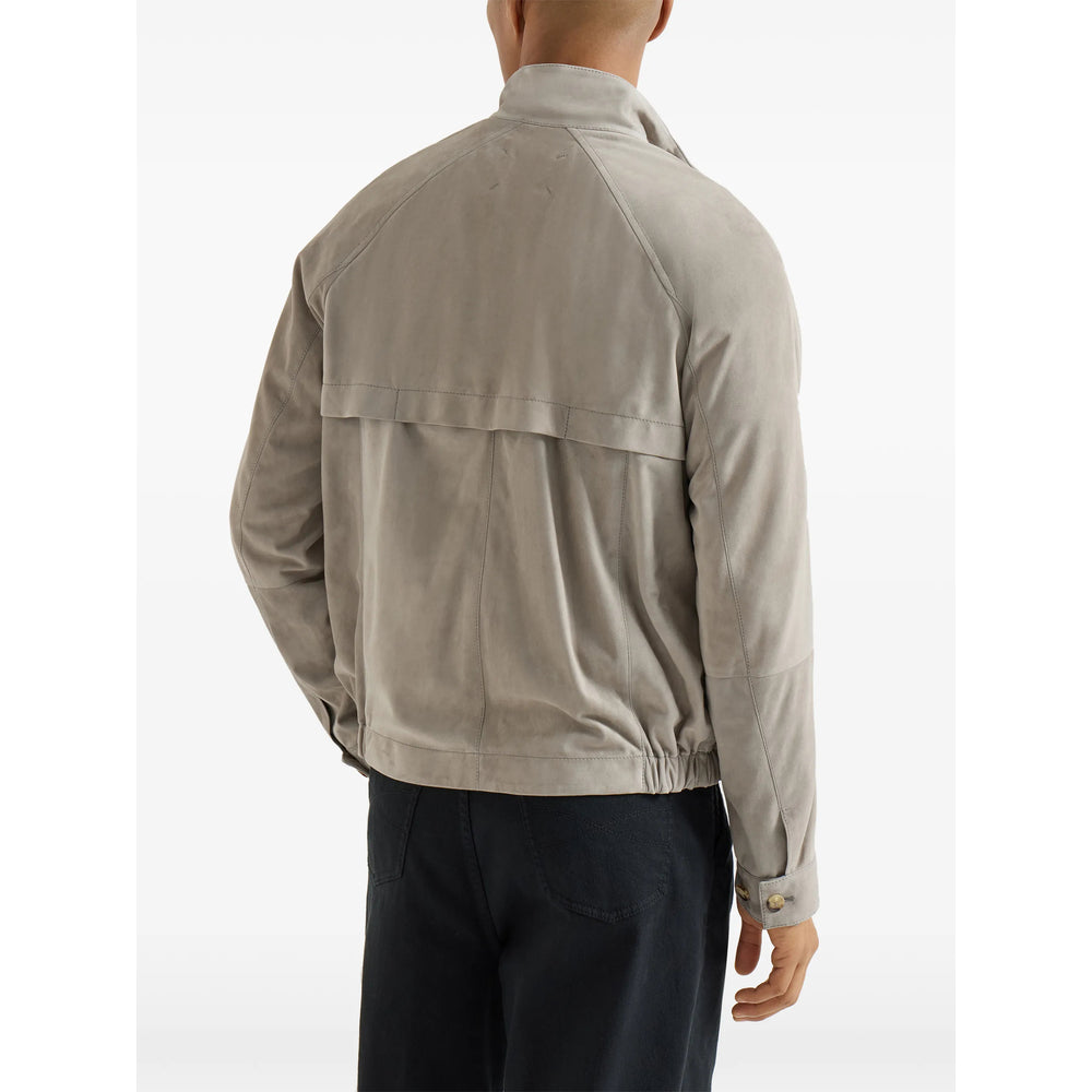 Brunello Cucinelli Neutrals Jackets - Leather Jackets Men BRUNELLO CUCINELLI