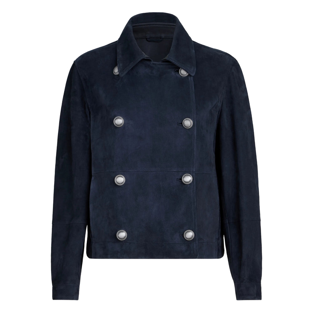 Brunello Cucinelli Blue Jackets - Leather Jackets Women BRUNELLO CUCINELLI