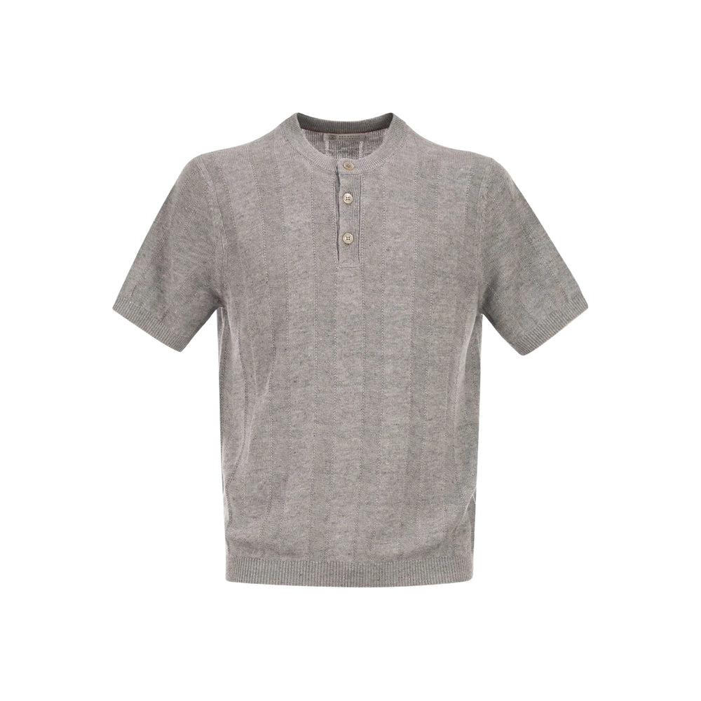 Brunello Cucinelli Grey Polo Shirts Men BRUNELLO CUCINELLI