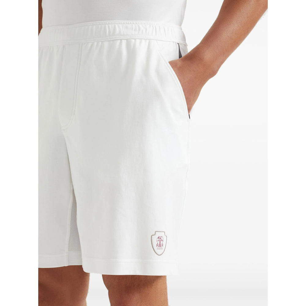 Brunello Cucinelli White Shorts - Bermuda Shorts Men BRUNELLO CUCINELLI