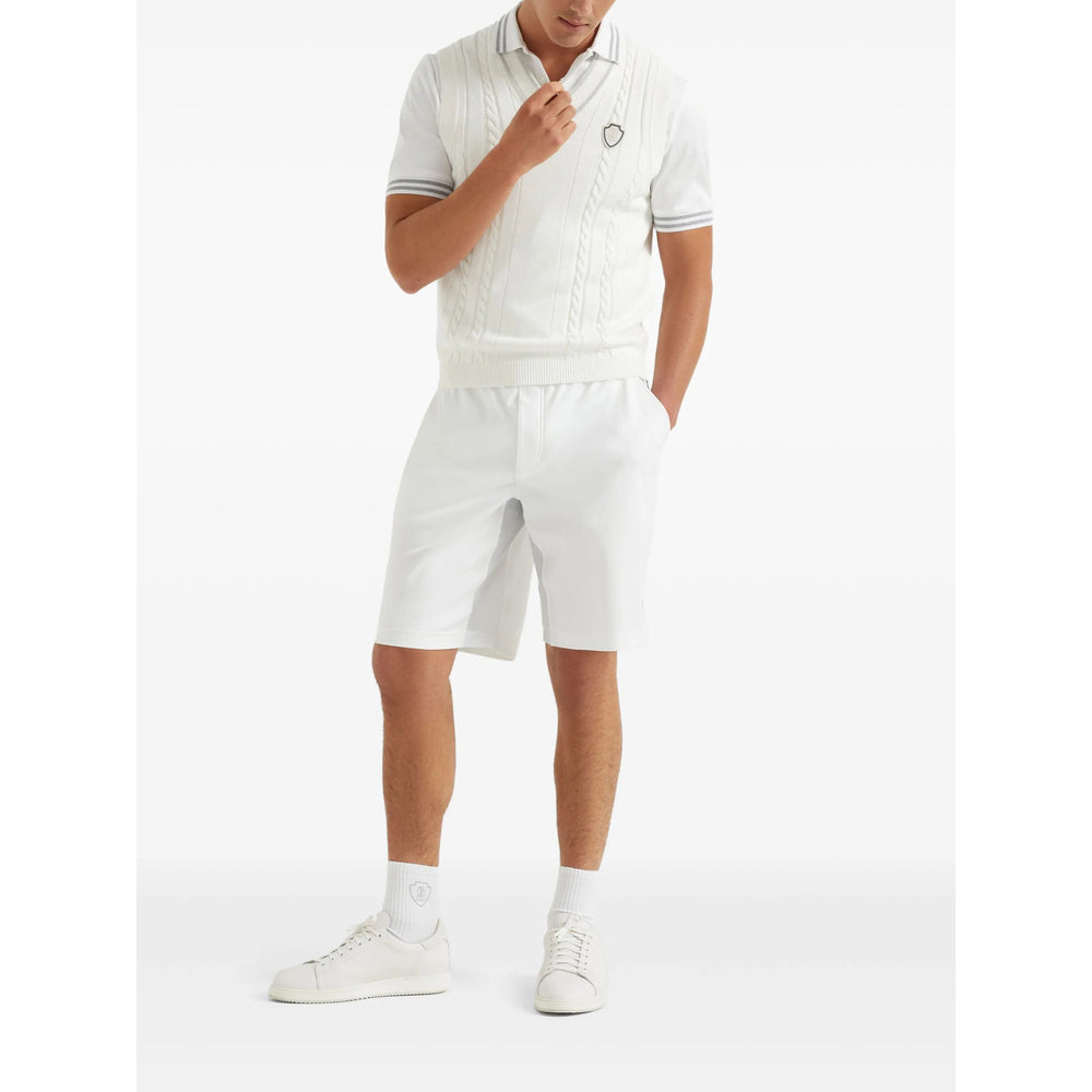 Brunello Cucinelli White Shorts - Bermuda Shorts Men BRUNELLO CUCINELLI