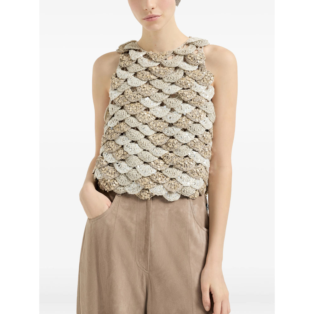 Brunello Cucinelli Neutrals Tops - Vests & Tank Tops Women BRUNELLO CUCINELLI