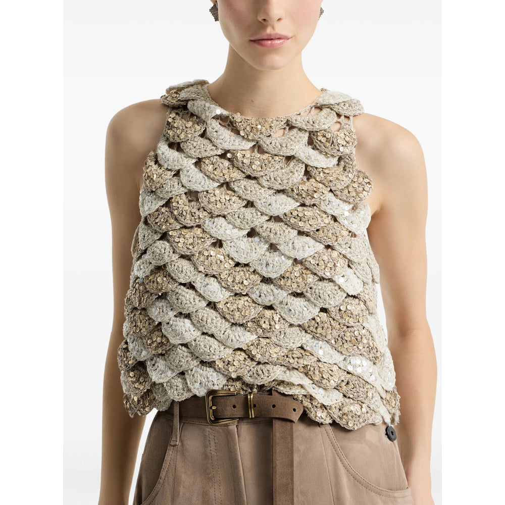 Brunello Cucinelli Neutrals Tops - Vests & Tank Tops Women BRUNELLO CUCINELLI