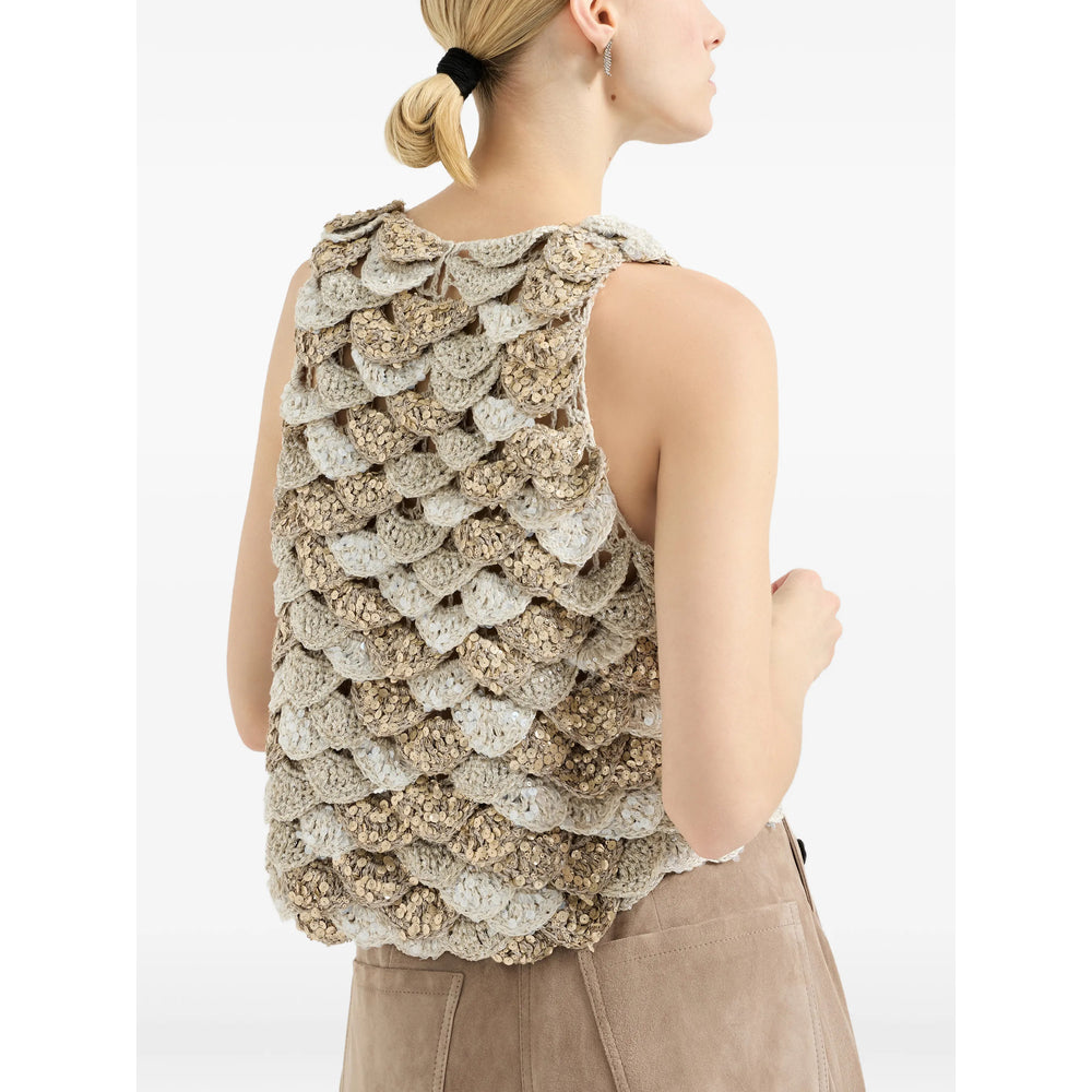 Brunello Cucinelli Neutrals Tops - Vests & Tank Tops Women BRUNELLO CUCINELLI