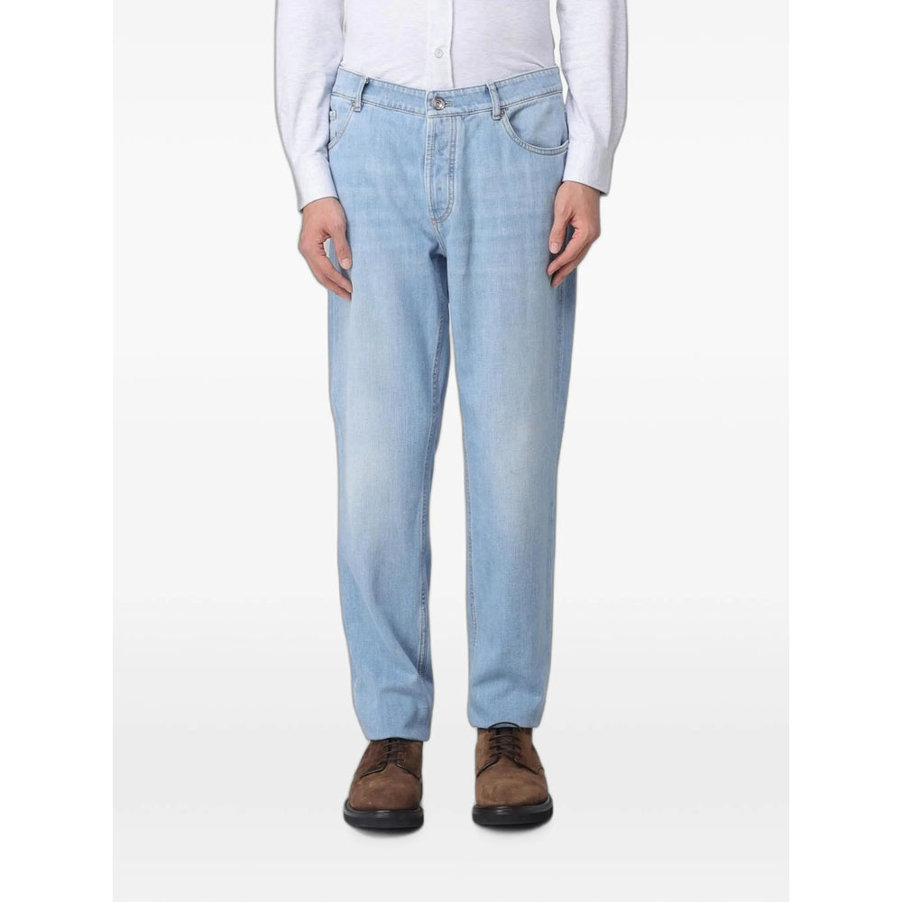Brunello Cucinelli Blue Denim - Regular & Straight-Leg Jeans Men BRUNELLO CUCINELLI