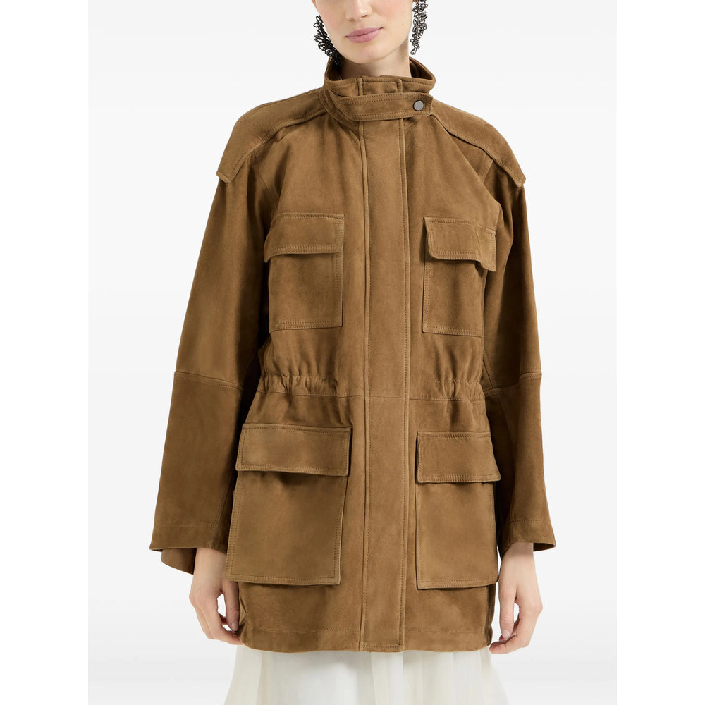Brunello Cucinelli Brown Jackets - Military Jackets Women BRUNELLO CUCINELLI