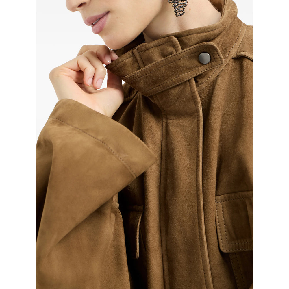 Brunello Cucinelli Brown Jackets - Military Jackets Women BRUNELLO CUCINELLI