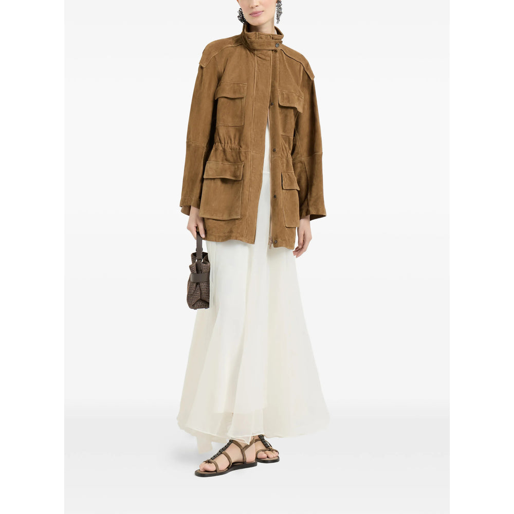 Brunello Cucinelli Brown Jackets - Military Jackets Women BRUNELLO CUCINELLI
