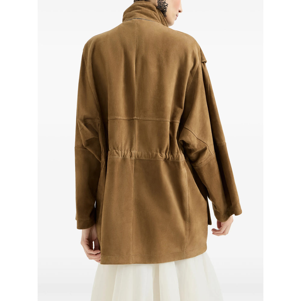 Brunello Cucinelli Brown Jackets - Military Jackets Women BRUNELLO CUCINELLI