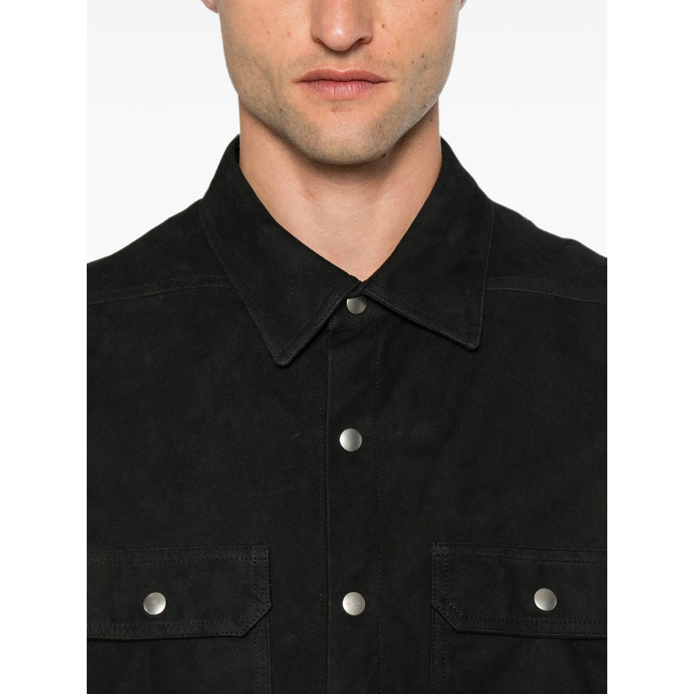 Rick Owens Black Jackets - Shirt Jackets Men RICK OWENS