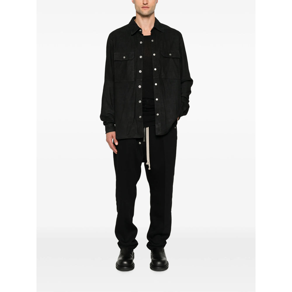 Rick Owens Black Jackets - Shirt Jackets Men RICK OWENS
