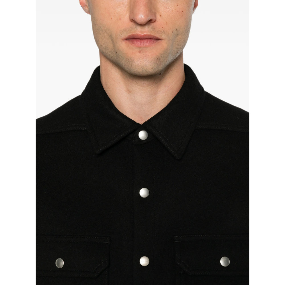 Rick Owens Black Jackets - Shirt Jackets Men RICK OWENS