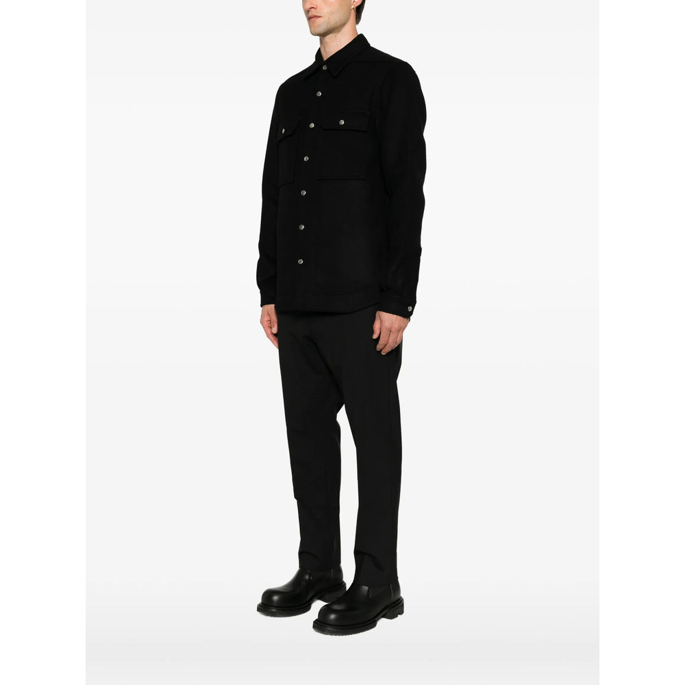 Rick Owens Black Jackets - Shirt Jackets Men RICK OWENS