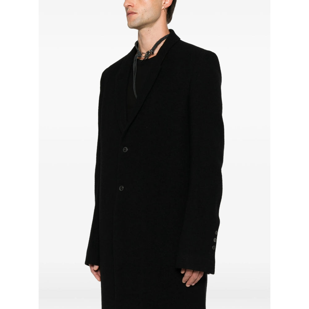 Rick Owens Black Coats - Single Breasted Coats Men RICK OWENS