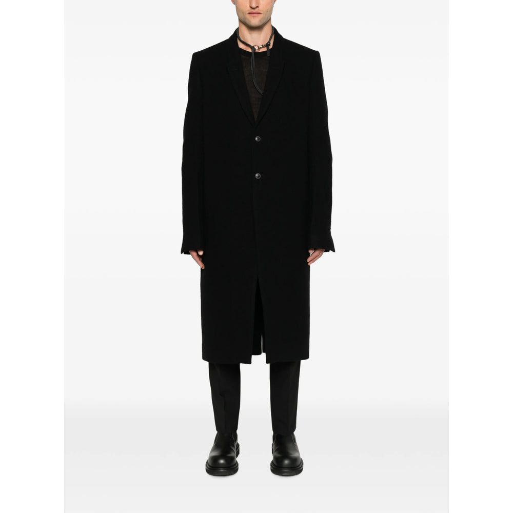 Rick Owens Black Coats - Single Breasted Coats Men RICK OWENS