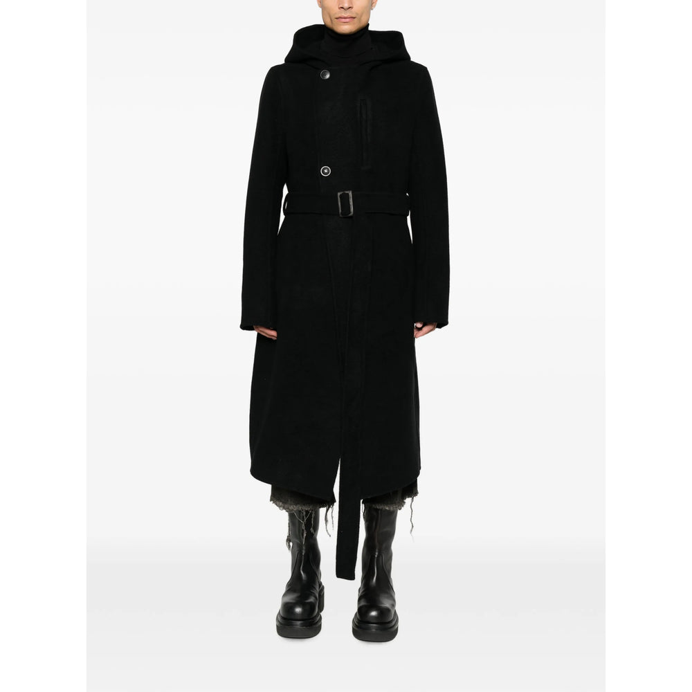 Rick Owens Black Coats - Single Breasted Coats Men RICK OWENS