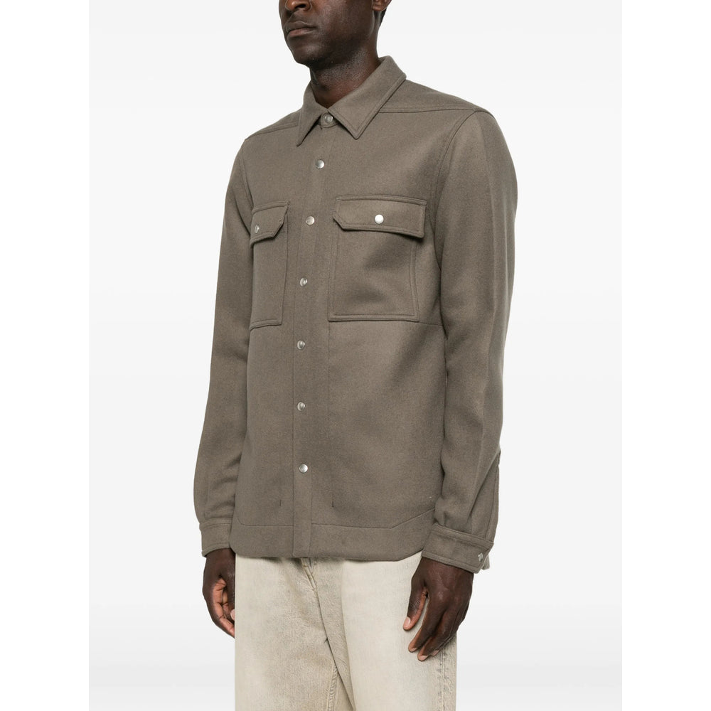 Rick Owens Grey Jackets - Shirt Jackets Men RICK OWENS