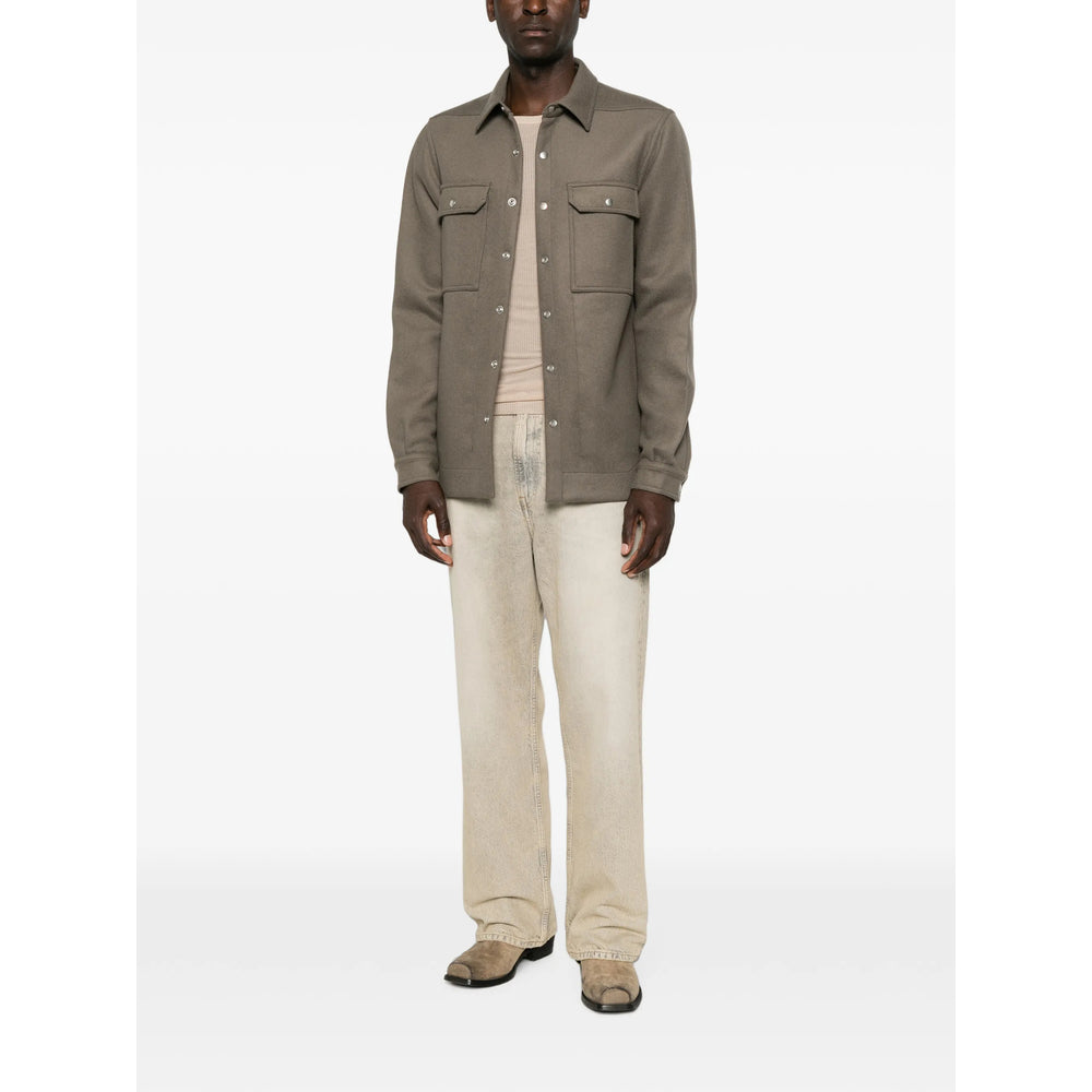 Rick Owens Grey Jackets - Shirt Jackets Men RICK OWENS