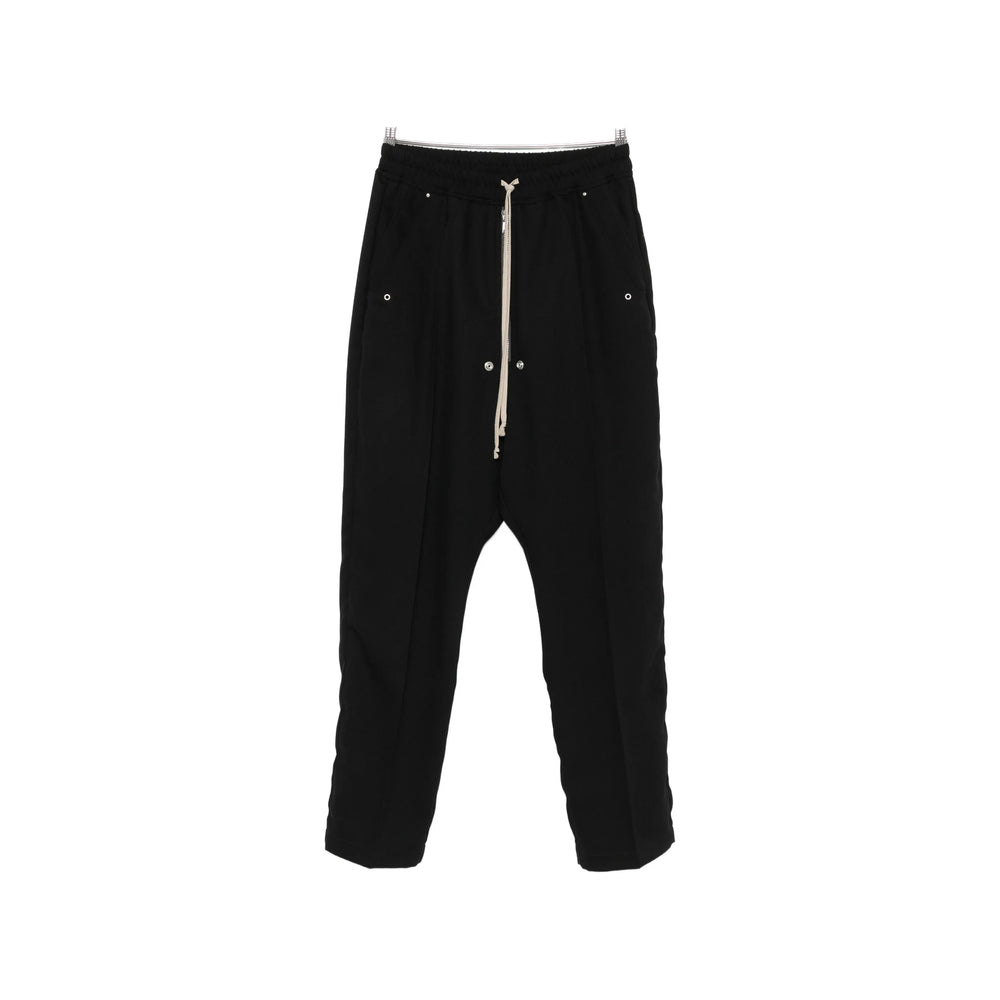 Rick Owens Black Trousers - Drop-Crotch Trousers Men RICK OWENS