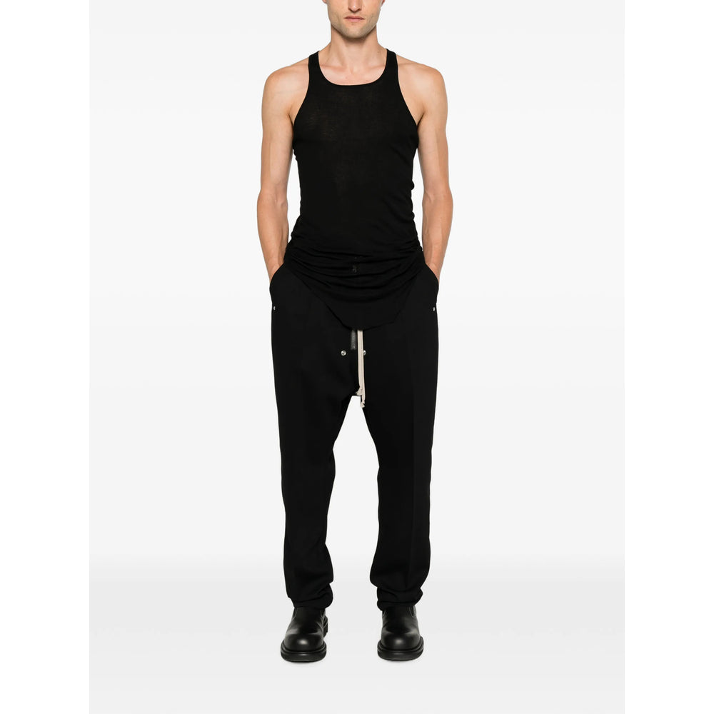 Rick Owens Black Trousers - Drop-Crotch Trousers Men RICK OWENS
