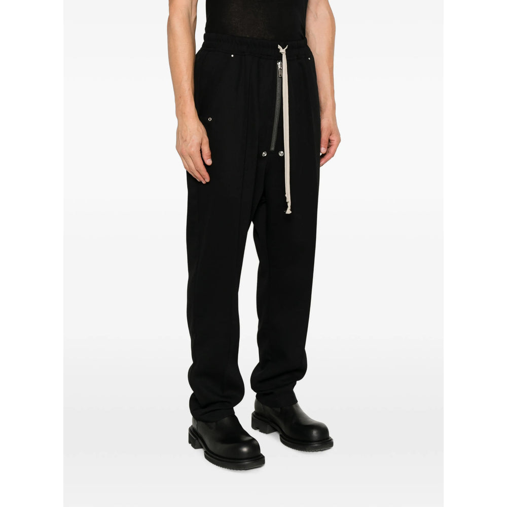 Rick Owens Black Trousers - Drop-Crotch Trousers Men RICK OWENS