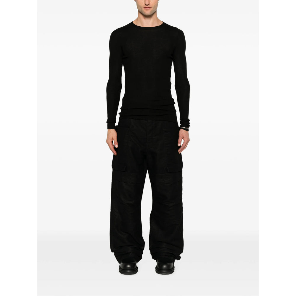 Rick Owens Black Trousers - Wide-Leg Trousers Men RICK OWENS